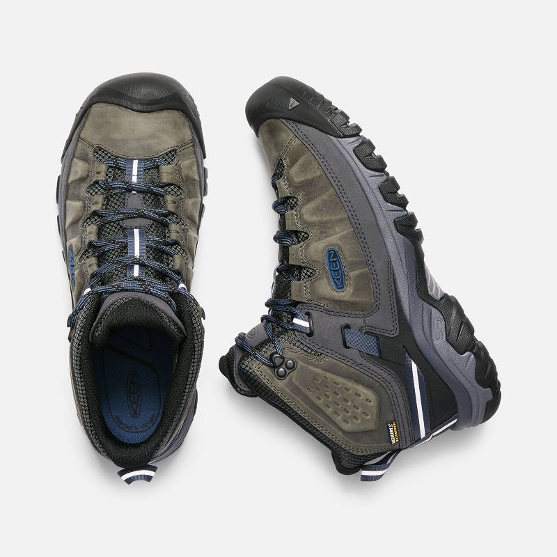 Keen Targhee III Mid Waterproof Wanderstiefel Herren DE-46593 Steel Grey/Captain's Blue - Keen Herre